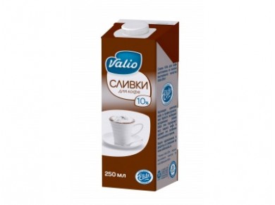 Сливки VALIO для кофе 10%, 250г, 1 штука