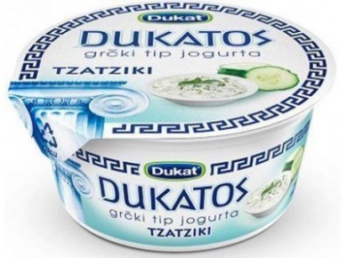 Йогурт DUKAT грческий с огурцом, 150г, 1 штука