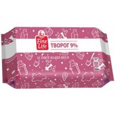Творог FINE LIFE 9%, 200г, 1 штука