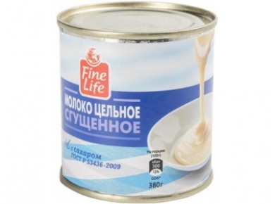Молоко сгущенное FINE LIFE ГОСТ, 380 г, 1 штука
