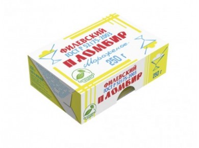 Пломбир ФИЛЕВСКИЙ в коробочке, 250г, 1 штука