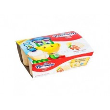 Творожок РАСТИШКА клубника-банан и вкус пломбира, 6х45г, 1 упаковка