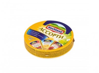 Плавленый Сыр  HOCHLAND ассорти желтое, 140г, 1 штука