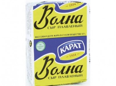 Сыр Волна брус КАРАТ 55%, 90г, 1 штука