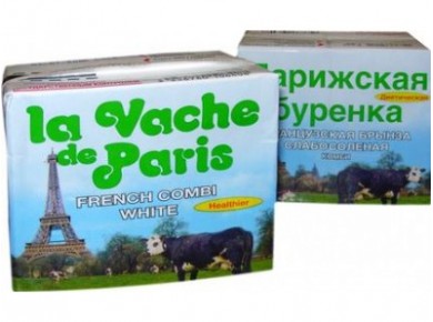 Брынза ПАРИЖСКАЯ БУРЕНКА слабосоленая, 500г, 1 штука
