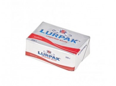 Сливочное масло LURPAK 82%, 200г, 1 штука