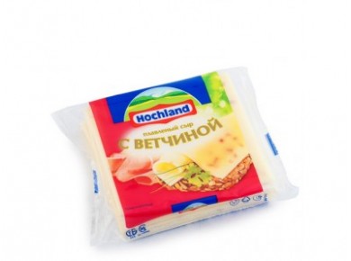Плавленый Сыр  HOCHLAND тостовый сливочный с ветчиной, 150г, 1 штука