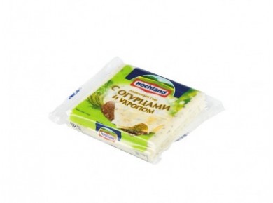 Плавленый Сыр  HOCHLAND тостовый с огурцами и укропом, 150г, 1 штука