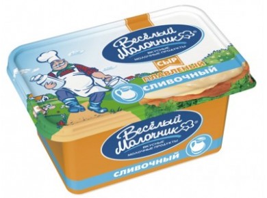 Плавленый Сыр  ВЕСЕЛЫЙ МОЛОЧНИК Сливочный, 400 г, 1 штука