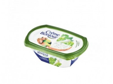 Творожный сыр CREME BONJOUR с зеленью, 200г, 1 штука