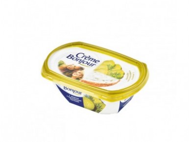 Творожный сыр CREME BONJOUR с маринованными огурцами, 200г, 1 штука
