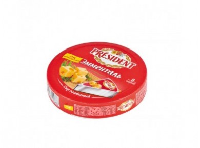 Плавленый Сыр  PRESIDENT эмменталь, 140г, 1 штука