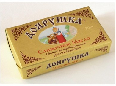 Масло ДОЯРУШКА сливочное 82,5%, 200г, 2 штуки
