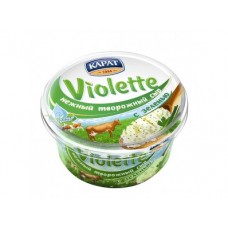 Творожный сыр VIOLETTE с зеленью, 140г, 1 штука