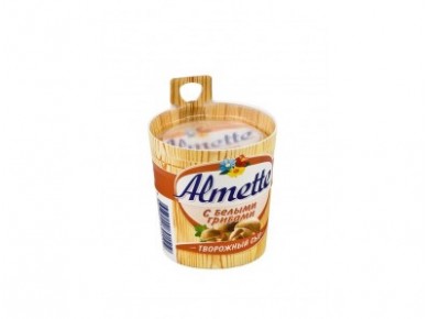 Сыр ALMETTE  творожный с белыми грибами, 150г, 1 штука