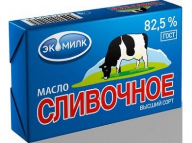 Сливочное масло ЭКОМИЛК Крестьянское 72,5% , 180г, 1 штука