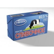 Сливочное масло ЭКОМИЛК 82,5%, 450г, 1 штука