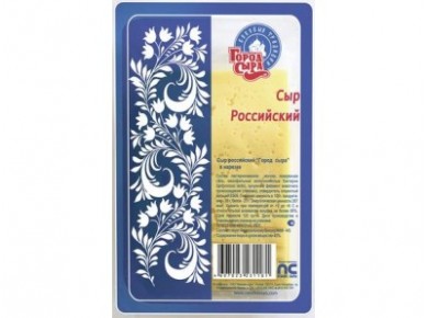 Сыр ГОРОД СЫРА Российский, 200г, 1 штука