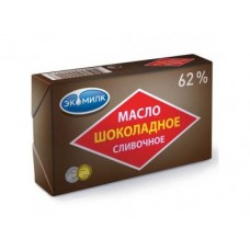 Масло шоколадное ЭКОМИЛК 62%, 180г, 1 штука