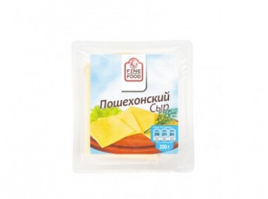 Сыр Пошехонский FINE FOOD нарезка, 200г, 1 штука