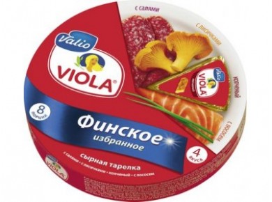 Плавленый Сыр  VIOLA Финское ассорти, 130г, 1 штука