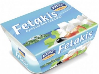 Сырный продукт КАРАТ Фетакис, 350г, 1 штука