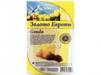 Сыр ЗОЛОТО ЕВРОПЫ Гауда, 300г, 1 штука