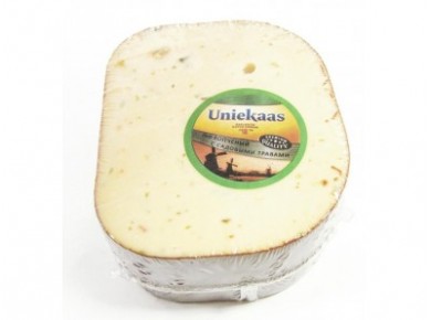 Плавленый Сыр  UNIEKAAS копченый с садовыми травами, 350г, 1 кг