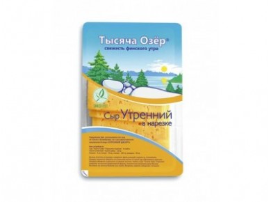 Сыр полутвердый ТЫСЯЧА ОЗЕР утренний 45%, 180г, 1 штука