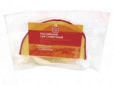 Сыр Российский сливочный FINE LIFE со вкусом топленого молока, ~400г, 1 кг