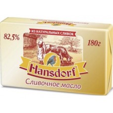 Сливочное масло HANSDORF 82,5%, 180г, 1 штука