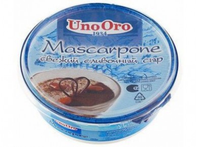 Сыр Маскарпоне UNO ORO 80%, 400г, 1 штука