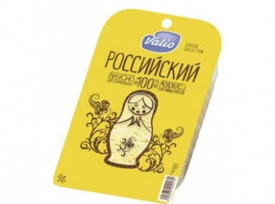 Сыр российский VALIO 50%, 140г, 1 штука