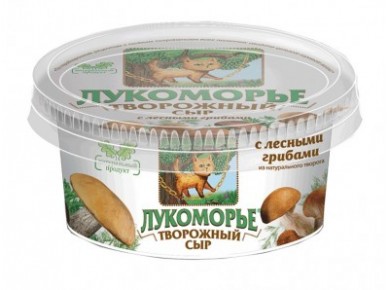 Творожный сыр ЛУКОМОРЬЕ с лесными грибами, 150г, 1 штука