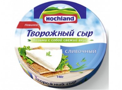 Творожный сыр HOCHLAND Сливочный, 140г, 1 штука