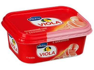 Плавленый Сыр  VIOLA с беконом, 400г, 1 штука