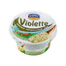 Творожный сыр VIOLETTE с огурцами и зеленью, 140г, 1 штука