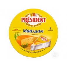 Плавленый Сыр  PRESIDENT маасдам, 140г*8шт, 1 штука