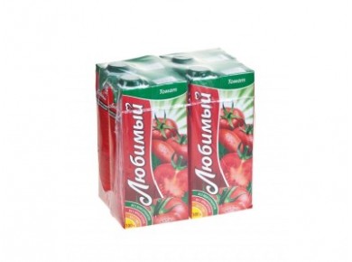 Сок ЛЮБИМЫЙ Томат, 0,95л, 4 штуки
