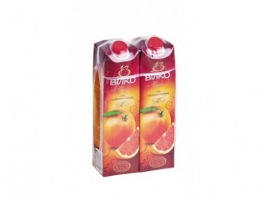 Сок ВИКО Грейпфрут, 1л, 4 штуки