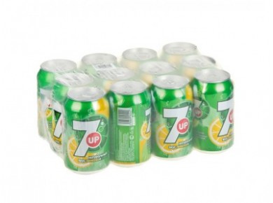 7-UP газированный напиток, 0,33л, 12 штук