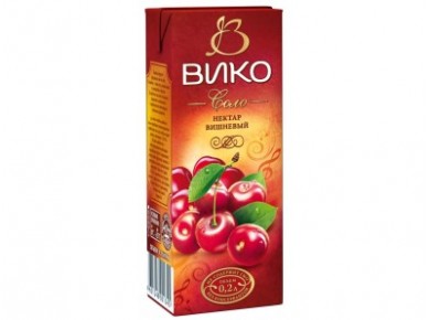 Нектар ВИКО вишневый, 0,2л, 1 штука