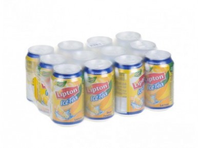 Холодный чай LIPTON лимон, 0,33л, 12 штук