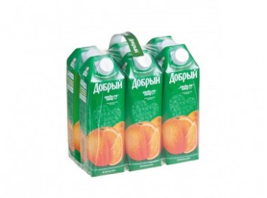 Нектар ДОБРЫЙ апельсиновый, 1л, 6 штук