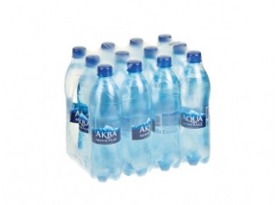 Вода AQUA MINERALE питьевая газированная, 0,6л, 12 штук