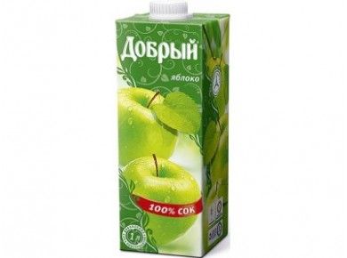 Сок ДОБРЫЙ Яблоко, 1л, 6 штук