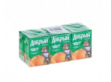 Нектар ДОБРЫЙ апельсиновый, 0,2 л, 6 штук