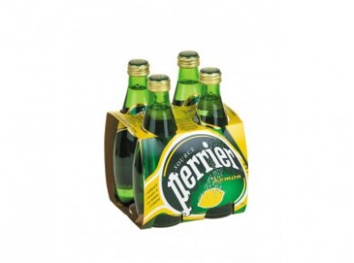 Минеральная вода PERRIER лимон, 0,33 л, 4 штуки