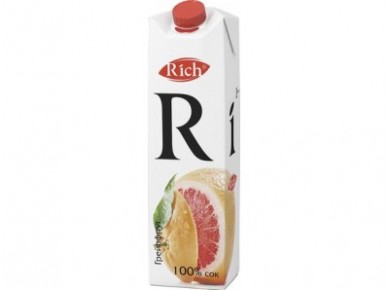 Нектар RICH грейпфрутовый, 1 л, 4 штуки