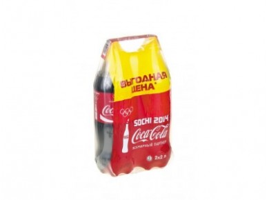 COCA-COLA твин-пак газированный напиток, 2x2л, 1 штука
